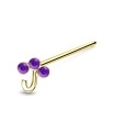 J Letter Silver Straight Nose Stud NSKA-663 